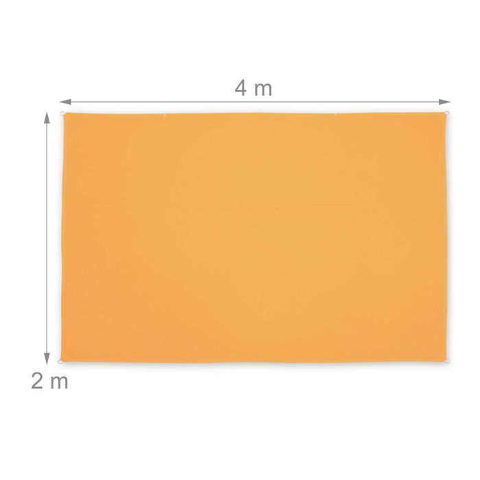 Żagiel słoneczny prostokątny żółty 2x4m Relaxdays