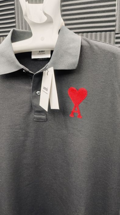 polo koszulka tschirt ami paris czarna serce nowa
