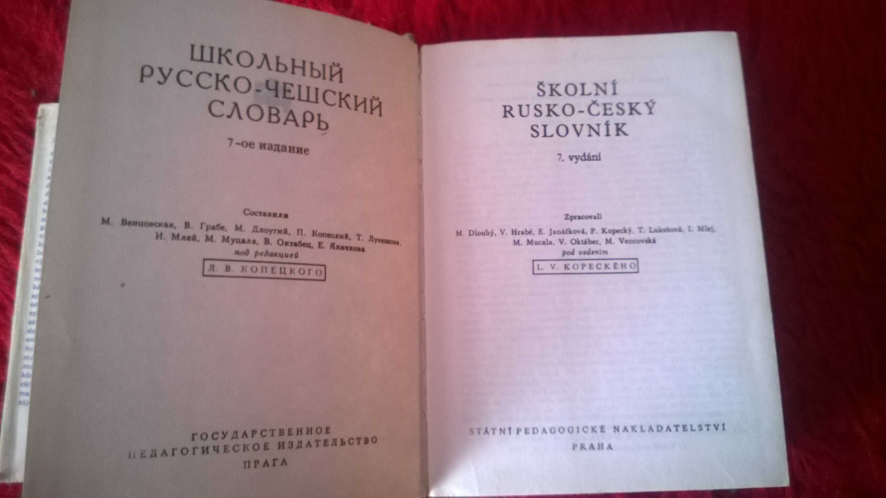 Словарь Русско-чешский и Чешкорусский Прага 1980
