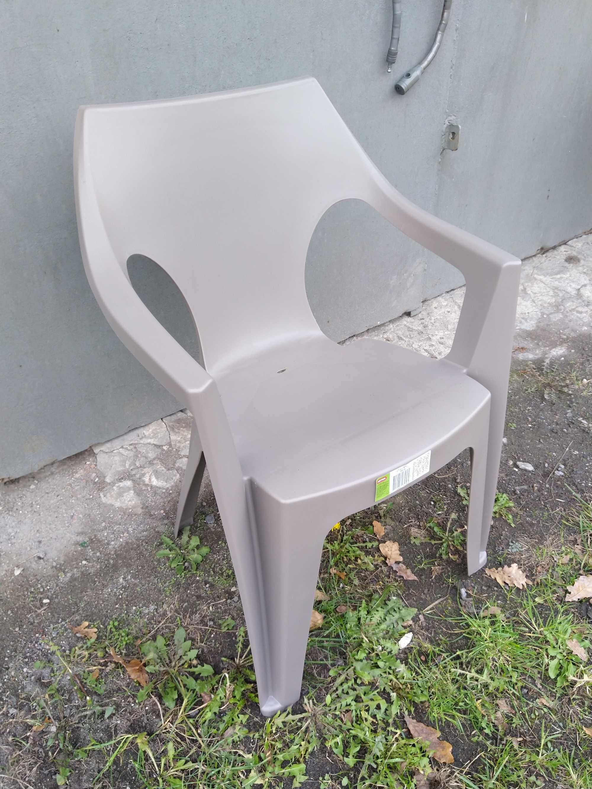 OKAZJA Krzesło ogrodowe plastikowe Dante Cappuccino Low Back