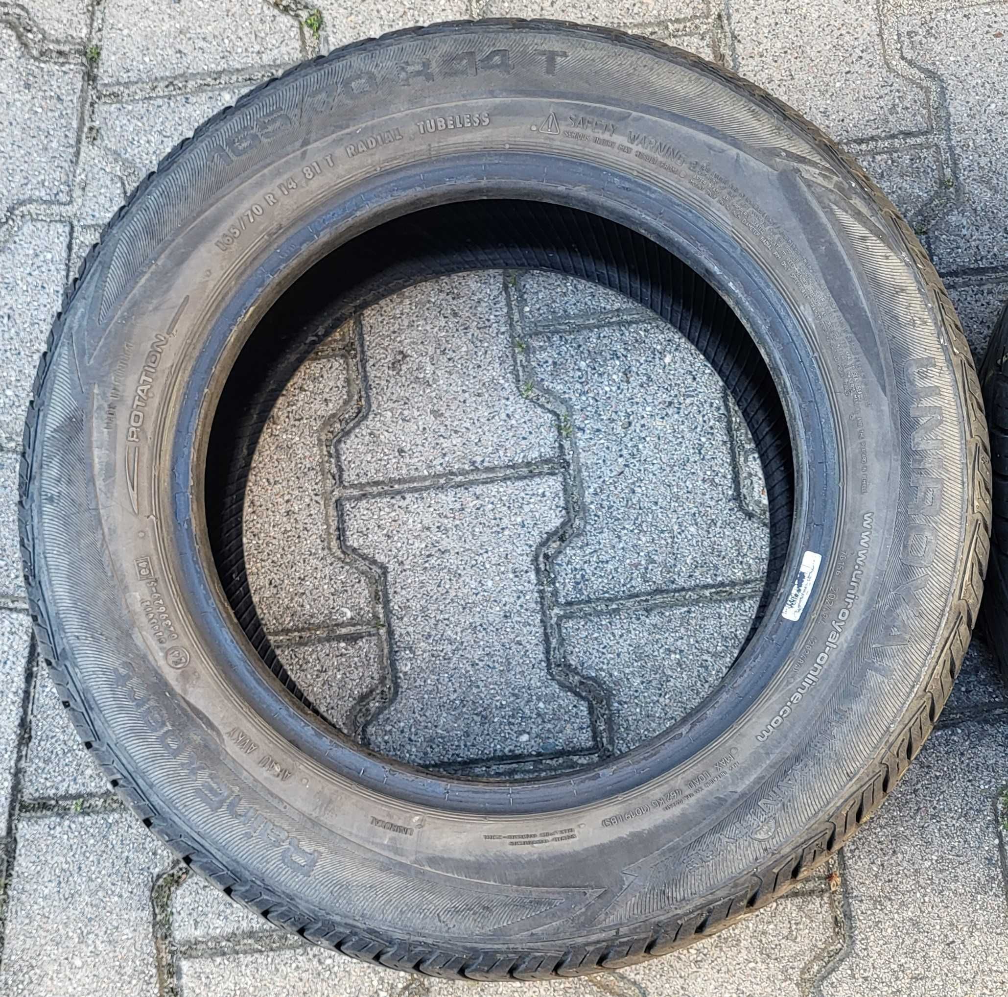 Komplet opon letnich UNIROYAL RainExpert 165/ 70R 14 81 T