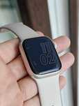 Apple Watch Series 7 41mm, bateria 96%, jak nowy, Starlight GPS A2473