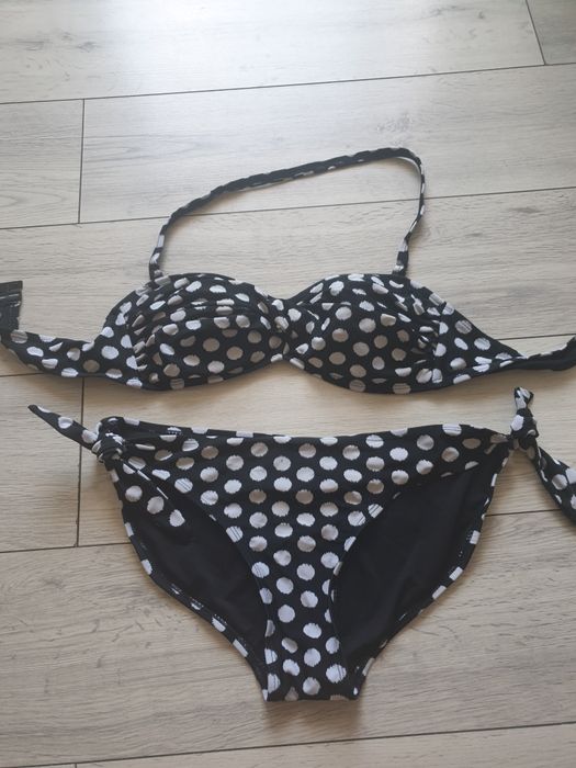 F&F bikini ,strój kąpielowy dwuczęściowy groszki rozm 38