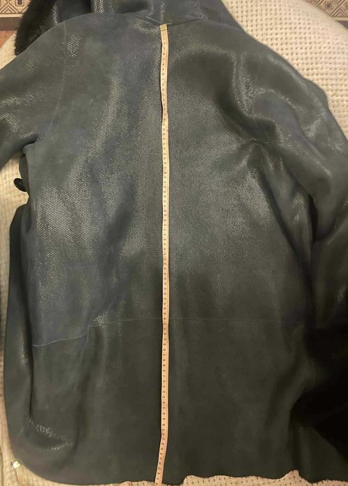 дублянка-шуба двостороння (натуральна, оторочка норкою)