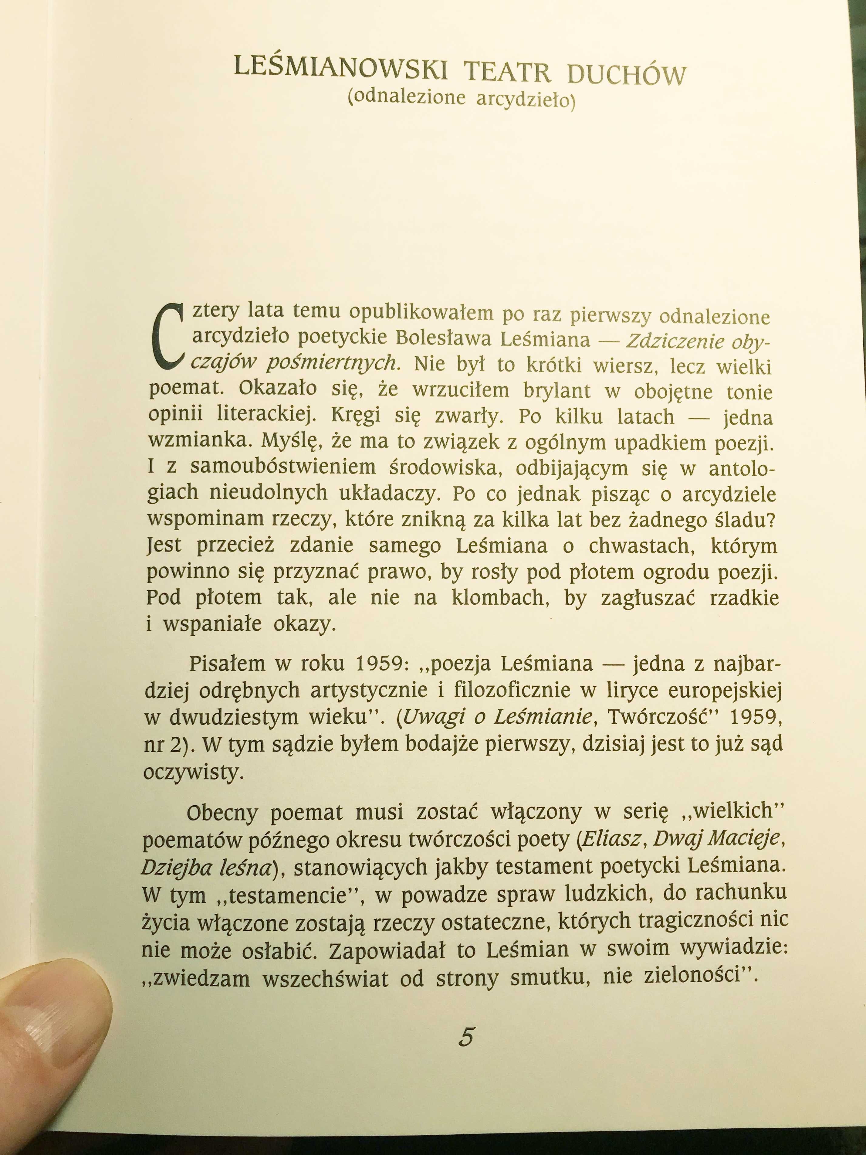 Bolesław Leśmian "Zdziczenie obyczajów pośmiertnych"