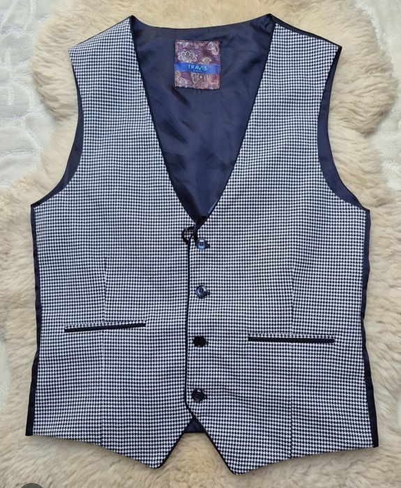 Kamizelka garniturowa S Nowa Slim Fit  Navy