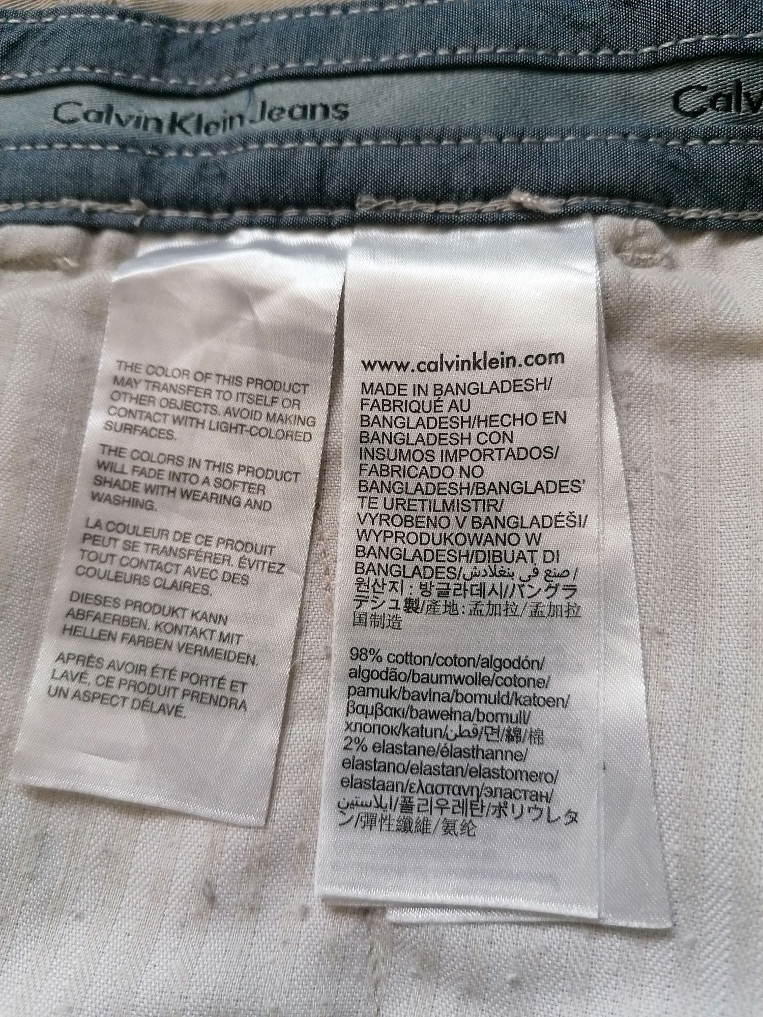 Męskie spodenki Calvin Klein beż slim 29