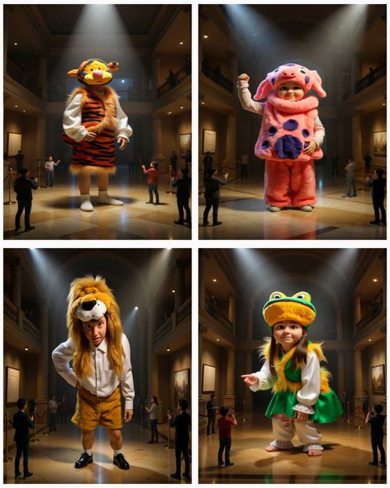 Прокат дитячих костюмів Київ, жабеня,кабан,сніговик,зайчик,пінгвін,паж