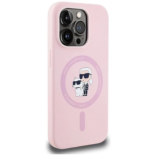 Etui Karl Lagerfeld Silicone Karl&Choupette MagSafe na iPhone 14 Pro M