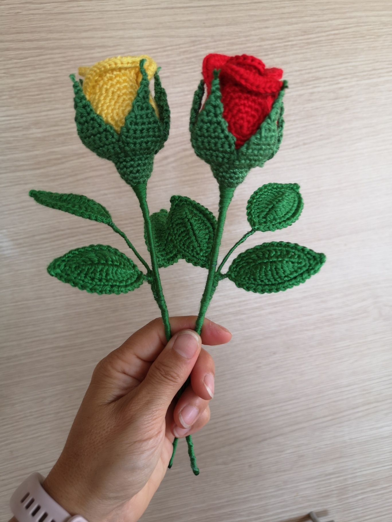 Rosas em crochet