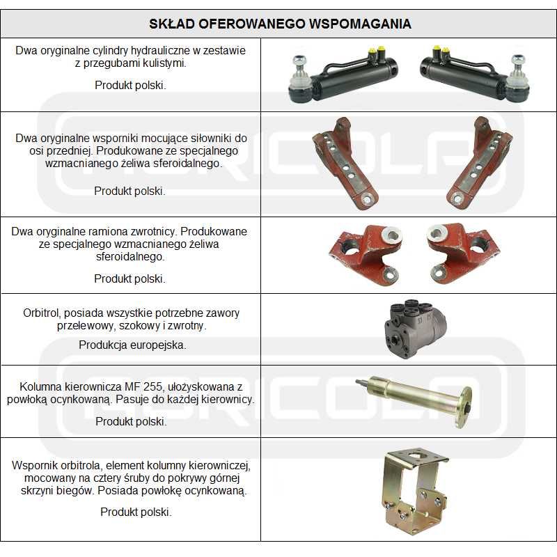 Wspomaganie kierownicy MF 255 Ursus 3512