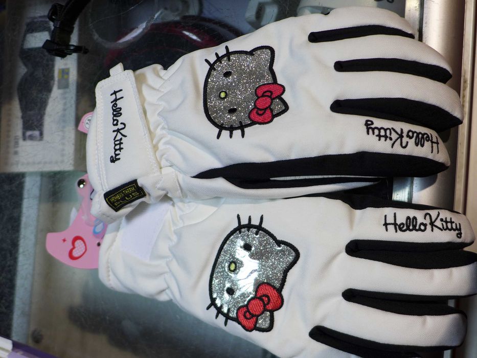 Rękawice narciarskie HELLO KITTY białe rozm. 7.5