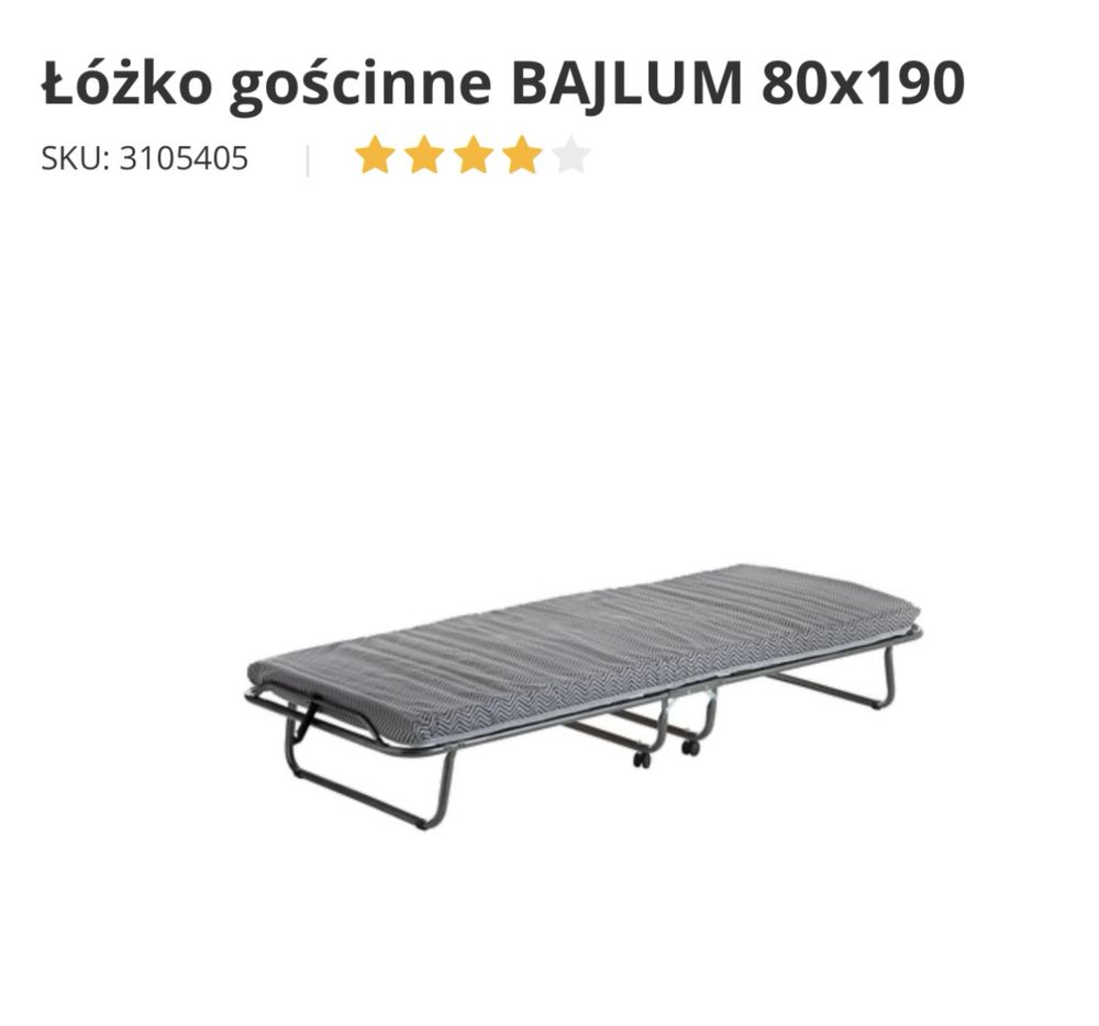 Łóżko polowe/ goscinne Bajlum