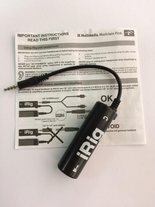 iRig гітарний процесор | інтерфейс