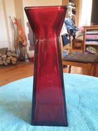 wazon szklany czerwony 29 cm