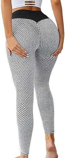 Damskie antycellulitowe legginsy z wysokim Memoryee Push Up L