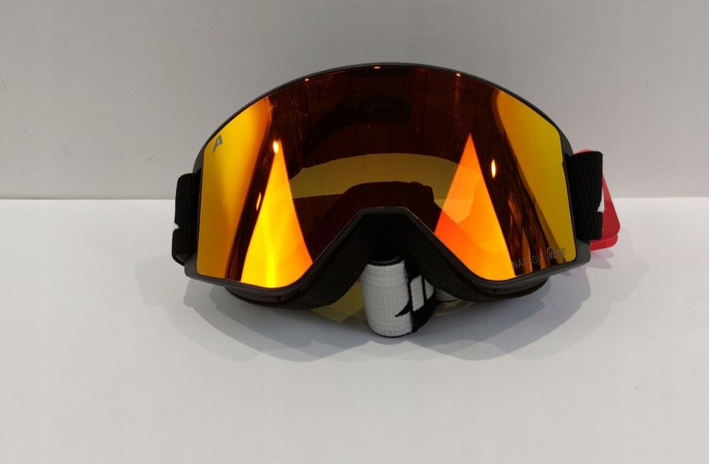 Gogle sportowe M40 Narkoja Alpina czarne, szkła pomarańczowe