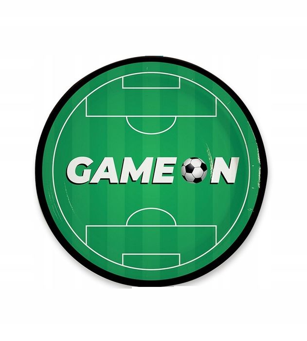 Oro Party Zestaw Dekoracji Piłka Nożna Kubki Talerze Słomki