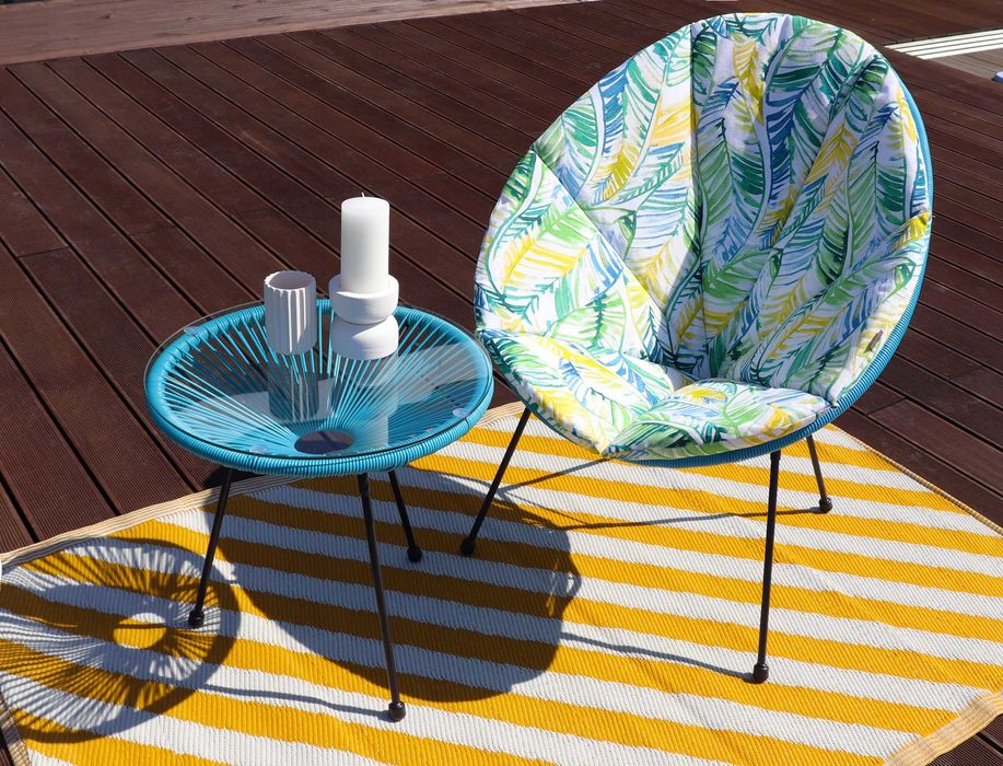 DUŻY DYWAN Mata 170cm Wodoodporny Na Taras Plaże Kemping DWUSTRONNY !