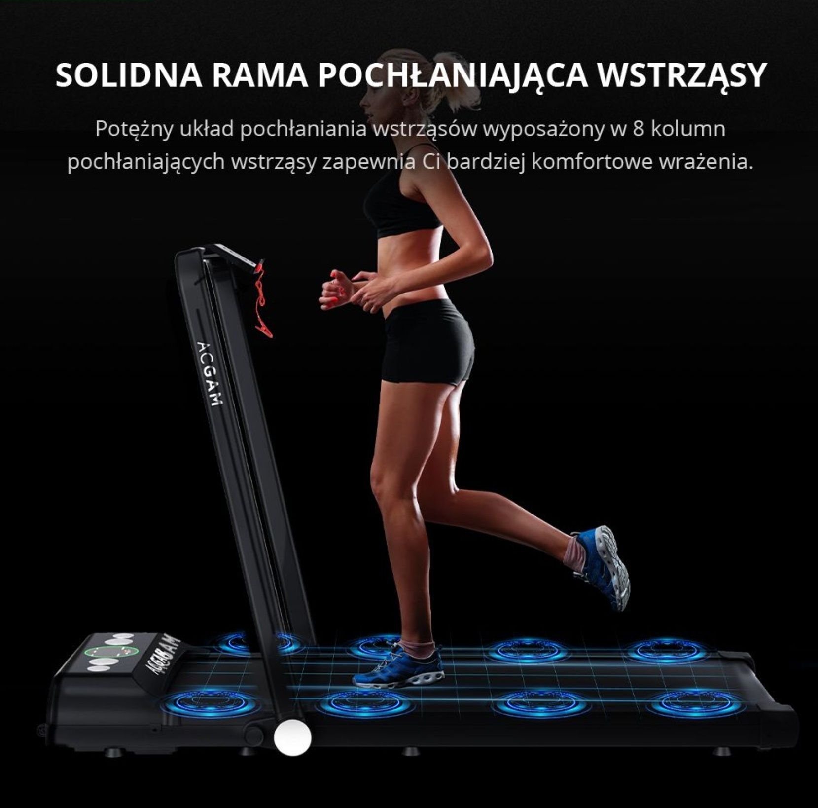 ACGAM B1-402 przenośna składana bieżnia smart walking machine 2 w 1