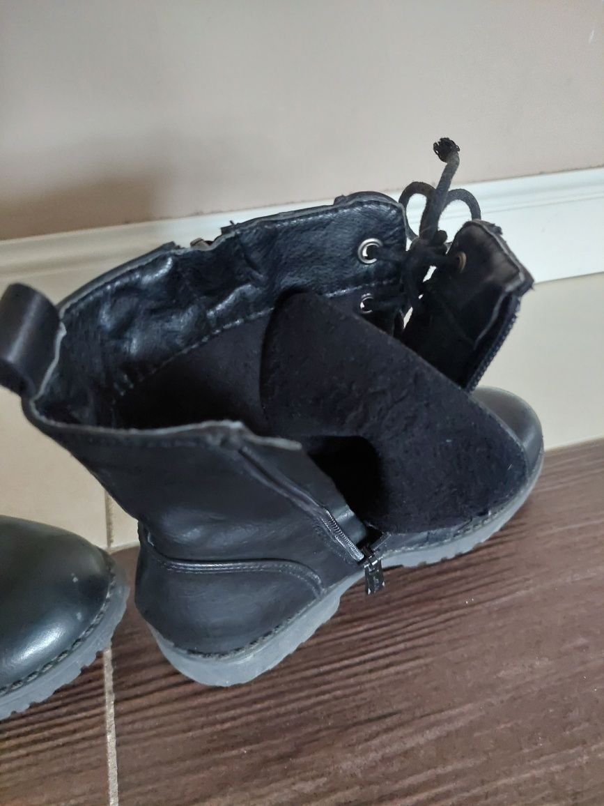 Buty skórzane 32 trapery ocieplane