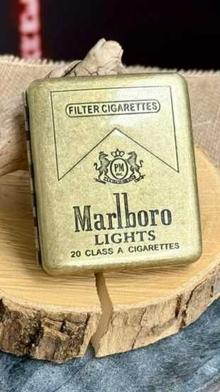 Papierośnica pudełko metalowe retro vintage box Marlboro