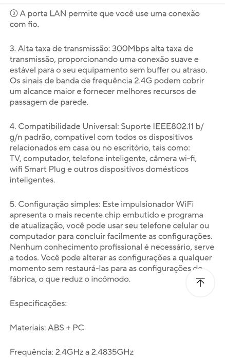 Extensor WiFi novo