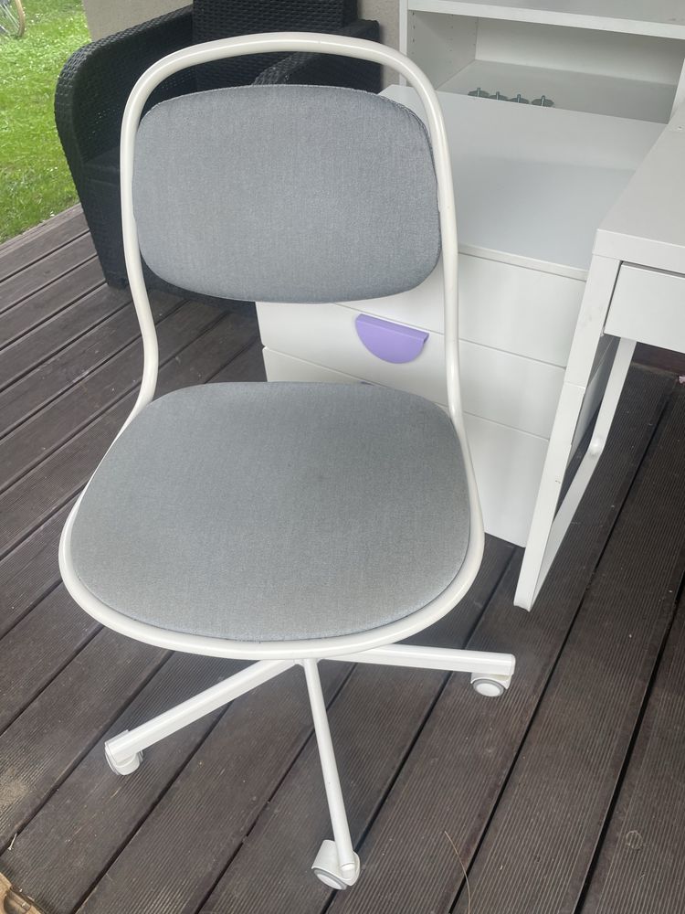 Fotel Krzesło obrotowe większe Ikea SPORREN (podobne do ÖRFJÄLL) szare