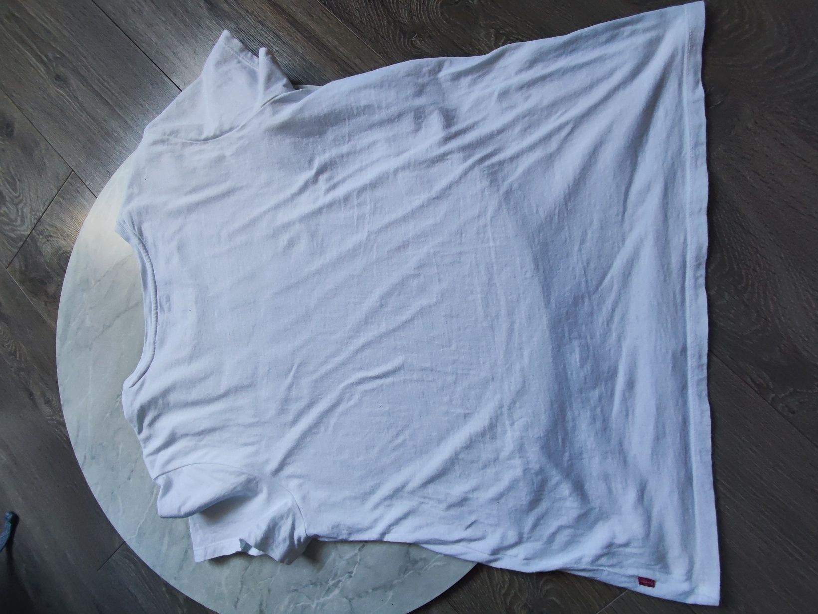 T shirt Levi's biały złote logo rozm xl