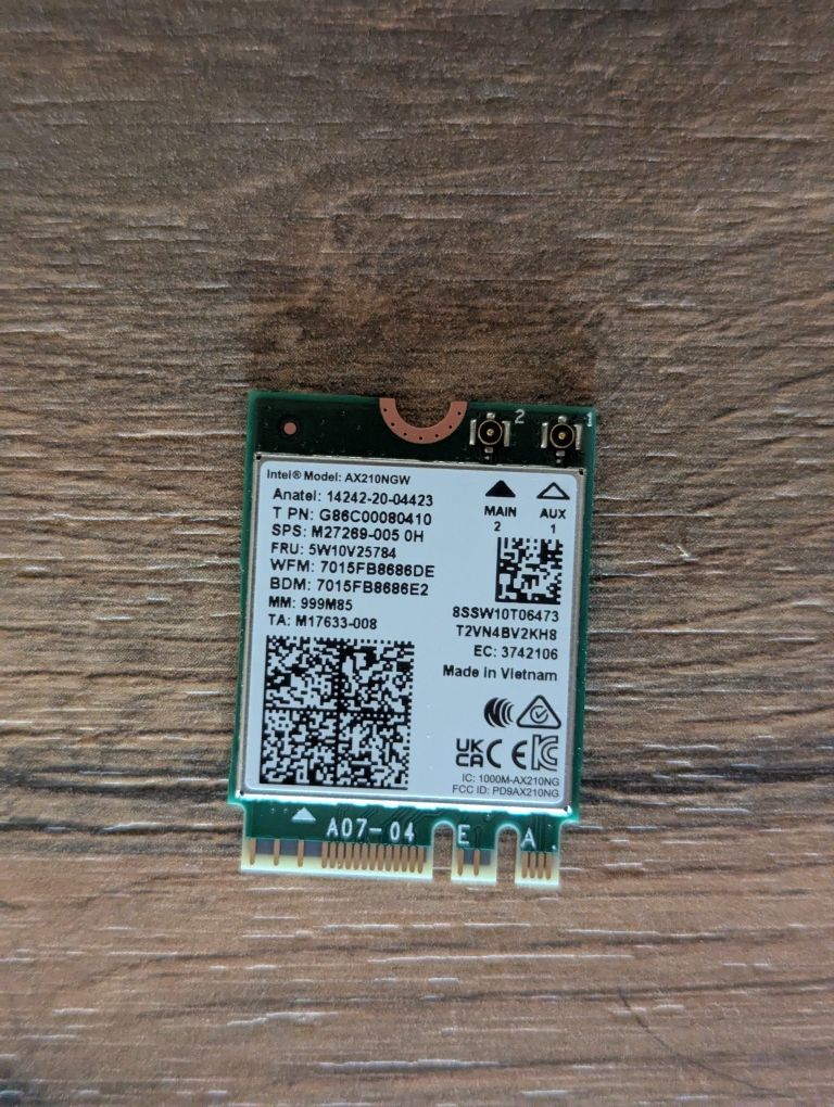 Wi-fi модуль для intel AX210. Wi-Fi 6. Wi-Fi M.2. Wi-Fi 6 GHz
