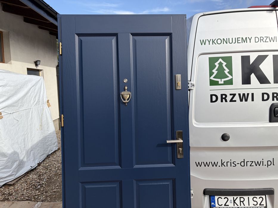 Drzwi wejściowe drewniane OD RĘKI wewnątrzklatkowe Cała Polska i ue