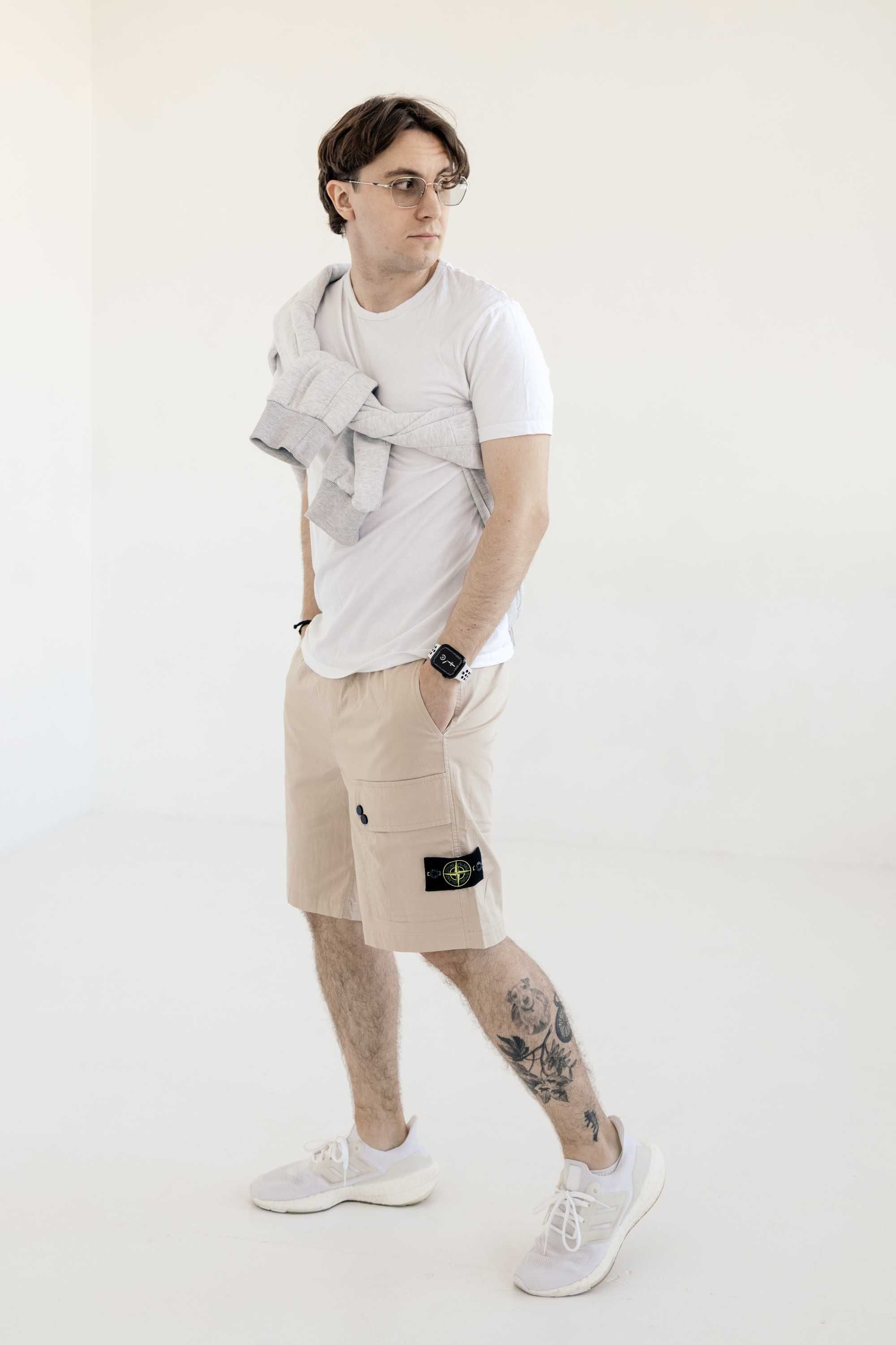 Шорти Stone Island бежеві