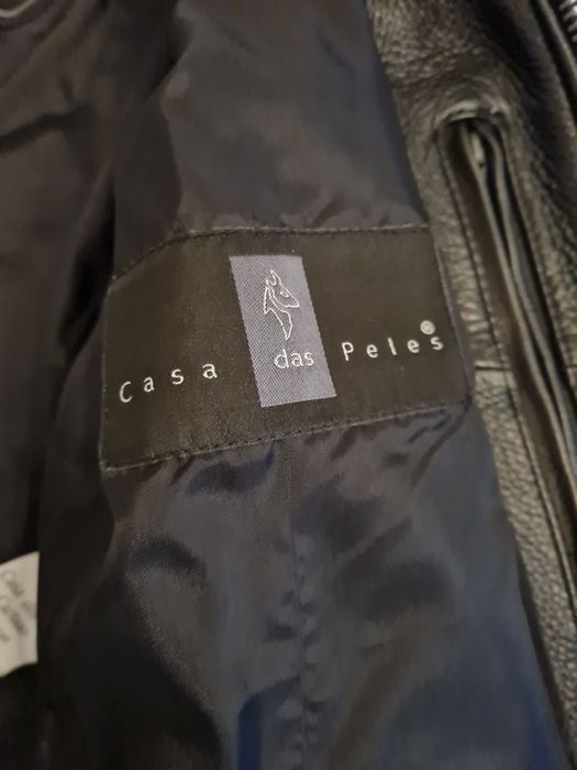 Casaco couro Motard casa das peles