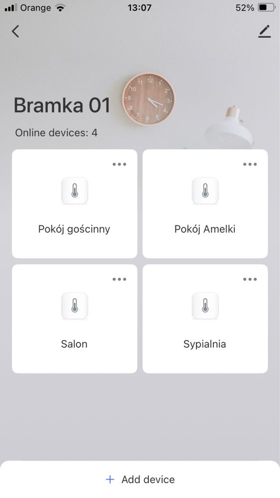 Czujnik temperatury wilgotności TUYA smart dom