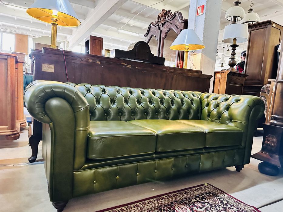 Ekskluzywny, angielski KOMPLET CHESTERFIELD 3+1+1 :)