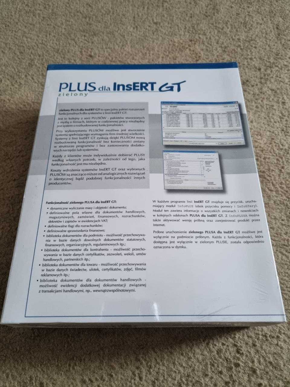 InsERT Zielony Plus rozszerzenie / dodatek wersja BOX nowa
