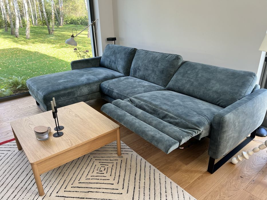 Narożnik rozkladany  szezlag i siedzisko z funkcja relaks