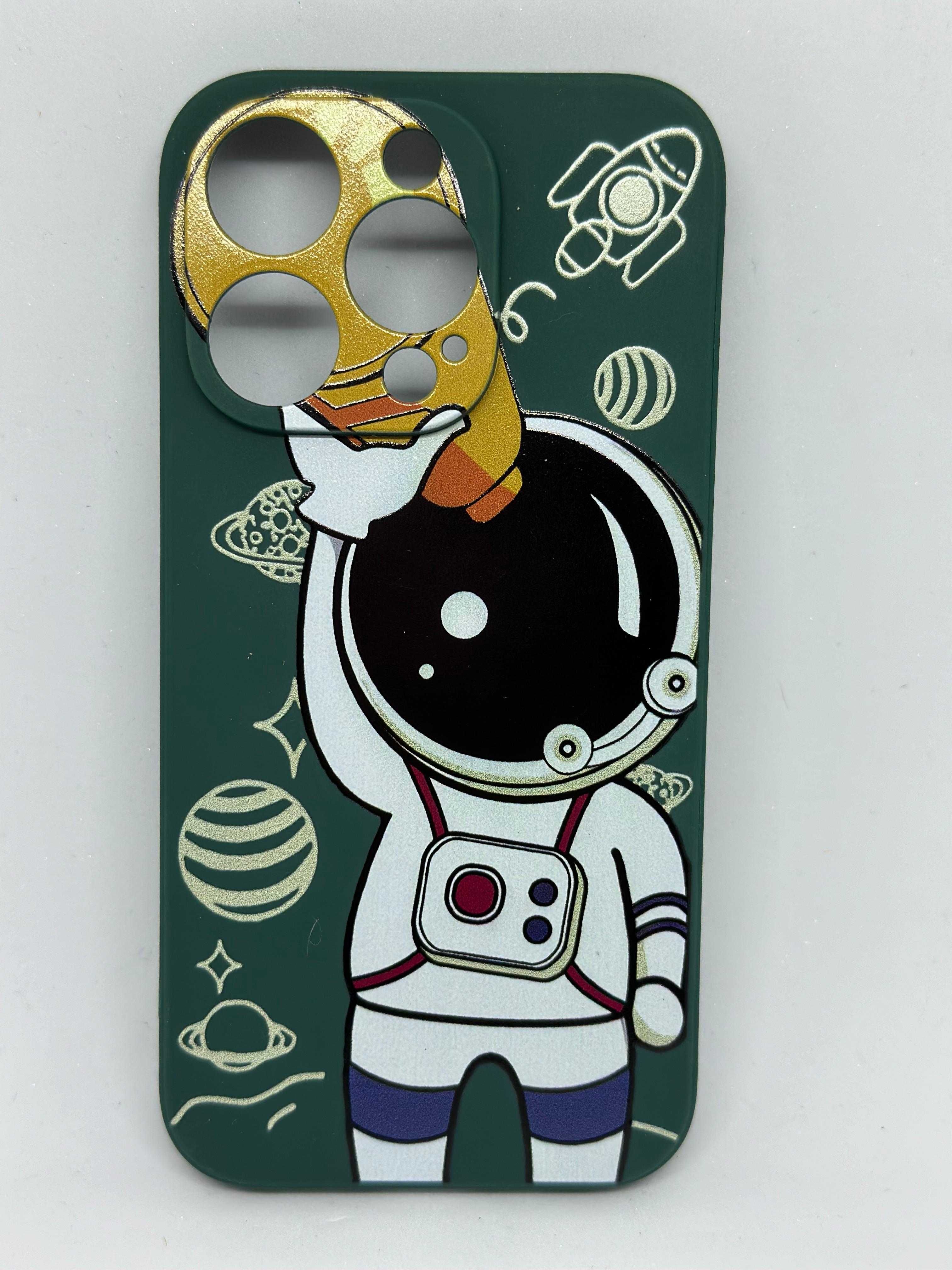 Obudowa Iphone 14 PRO Etui Case Silikonowy Astronauta Zielone kod 475
