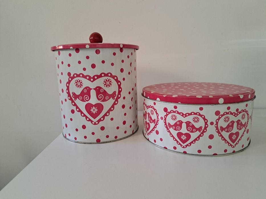 Conjunto de 2 latas decorativas