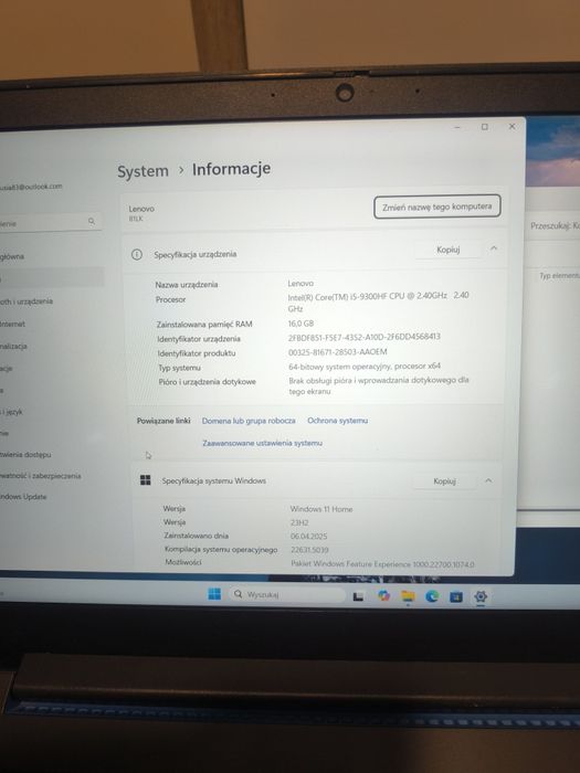 Laptop Lenovo Idea Pad L340 15IRH Gaming