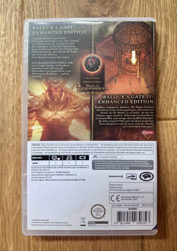 Gra  Baldurs  Gate I + Ii  Nintendo Switch