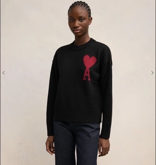 Светр Ami жіночий чоловічий кофта темно синій