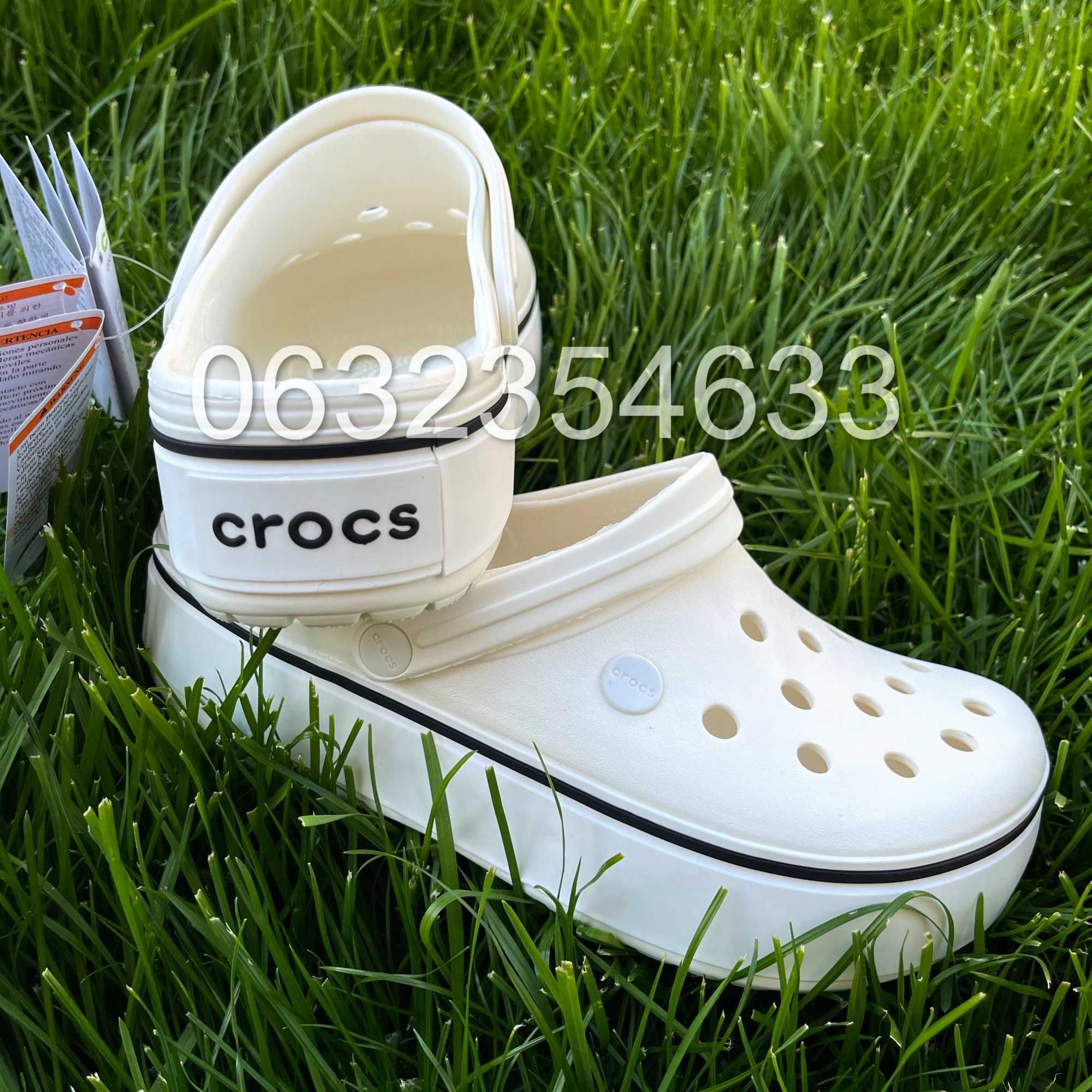 АКЦИЯ! Женские кроксы сабо обувь на платформе Crocs Crocband platform!