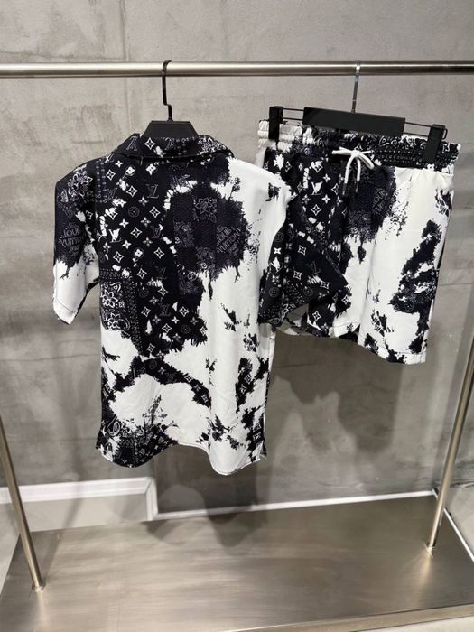 LOUIS VUITTON комплект летний рубшка шорты футболка мужская