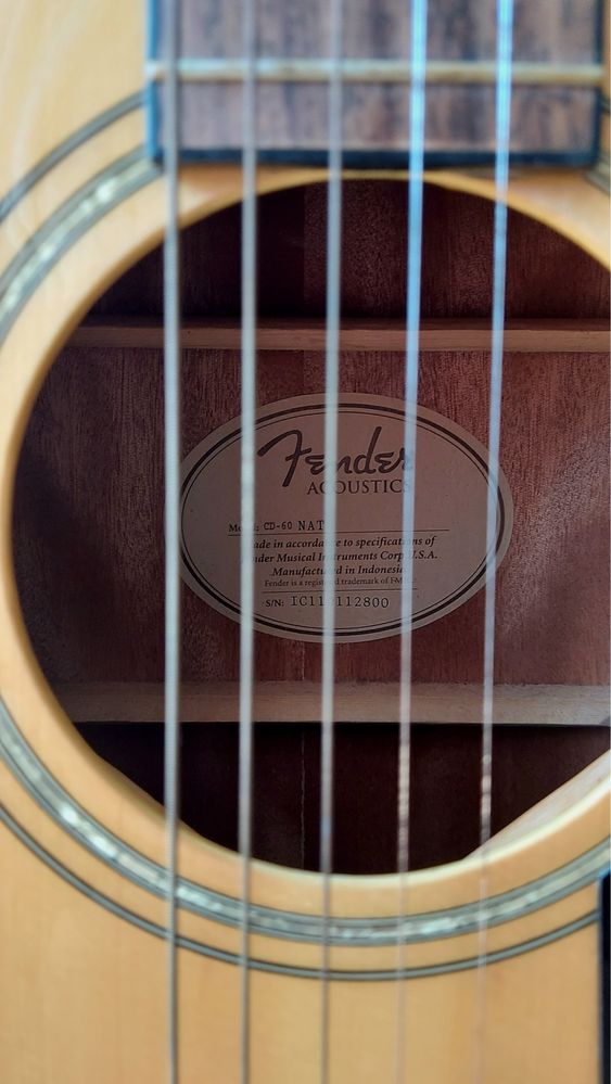 Акустическая гитара Fender CD 60 Nat