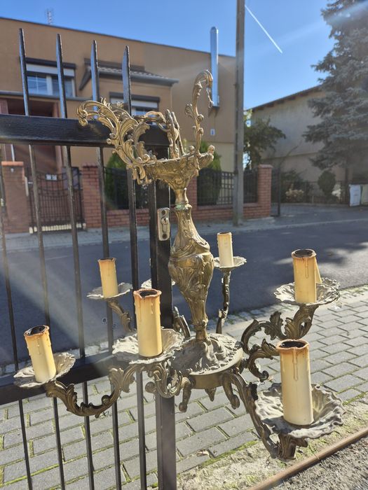 Mosiężny żyrandol ozdobny 6 ramion okazja!