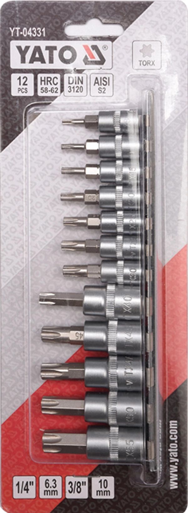 Klucze Trzpieniowe Torx na szynie Yt-04331 Yato #