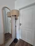 Lampa stojąca abażur plecionka boho