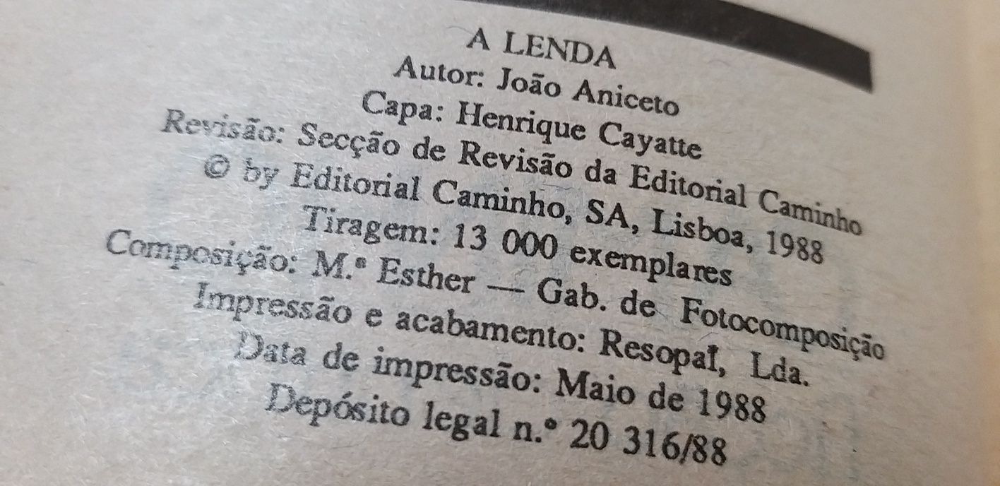 A Lenda de João Aniceto.