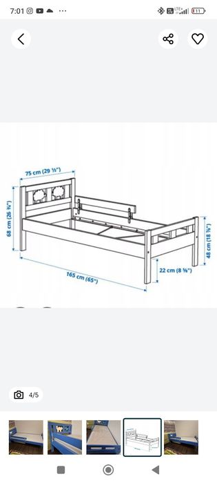Zestaw łózko kritter Ikea, , biurko